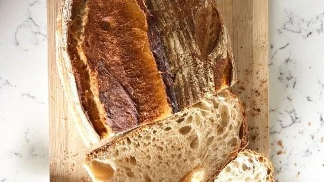 Handmade Bread Sourdough White Cutted