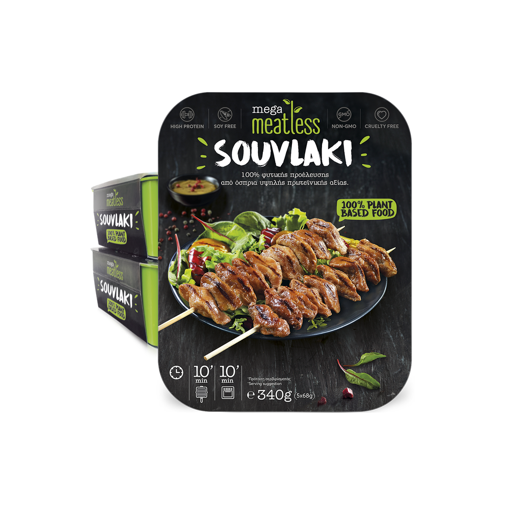 Mega Yeeros Meatless Souvlaki Deli