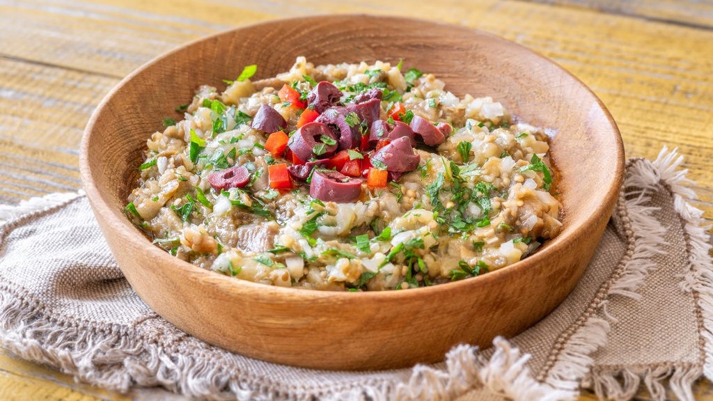 Roasted Aubergine Salad