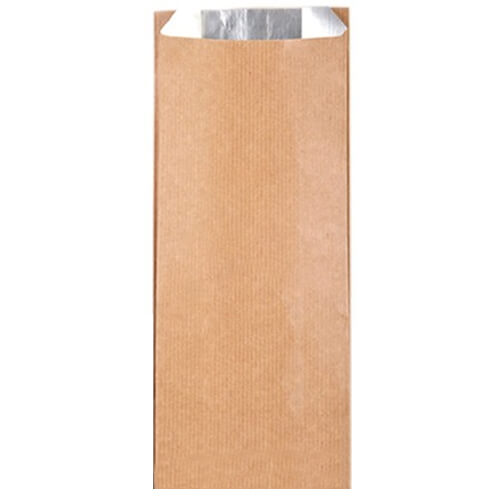 Paper Bag Kraft Brown Aluminium 10x28cm