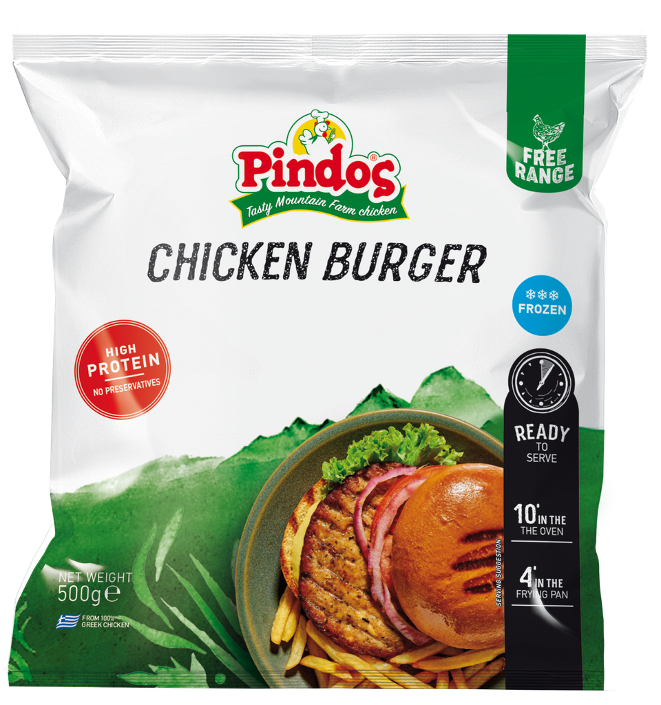 Pindos Chicken Burger Precooked