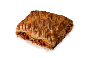  Homemade Pie With Mushrooms And Fresh Tomato 