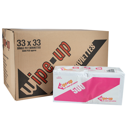Wipe up Serviette White 1ply