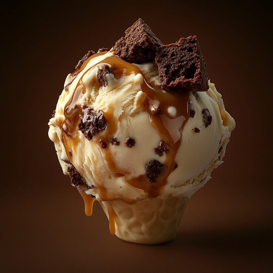 Brownie Salted Caramel Gelato