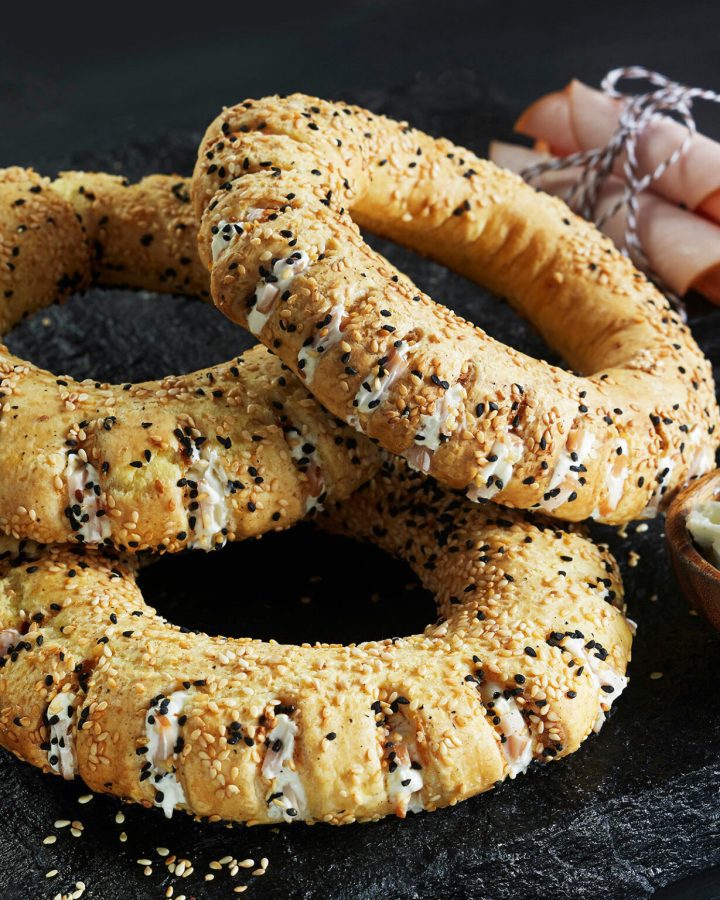 Koulouri with Turkey and Philadelphia