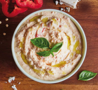 Spicy Feta Cheese Dip with Roasted Red Pepper