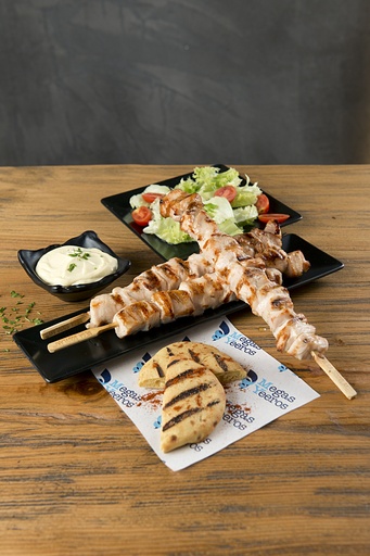 [10619] Megas Yeeros Chicken Souvlaki Fillet Handmade Marinated 90G