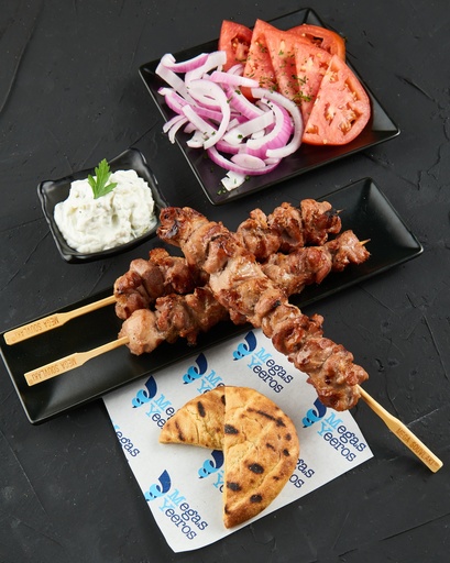 [20124] Megas Yeeros Lamb Souvlaki Handmade Marinated Halal 100G