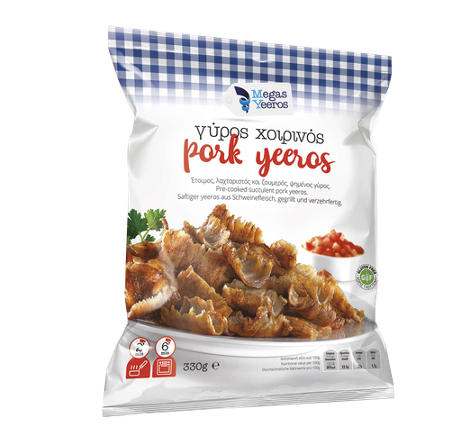 [MET-PK-003] Megas Yeeros My Grillers Pork Yeeros Precooked Deli