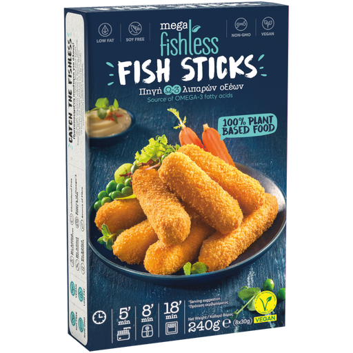 [MET-LES-008] Mega Yeeros Meatless Fishless Fish Sticks 