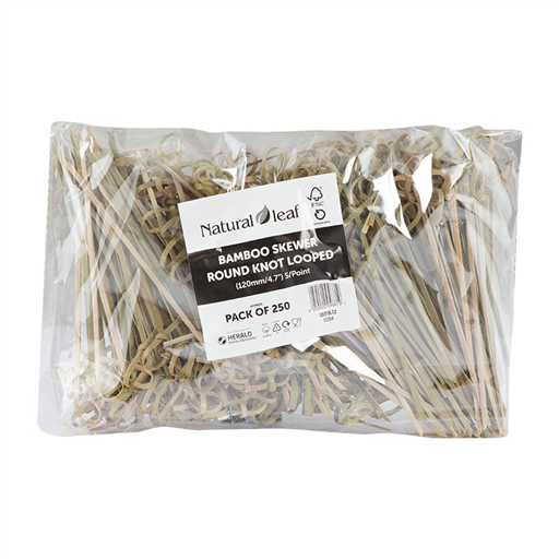 [BRO027] Brochette Bamboo Skewer Round Knot Looped
