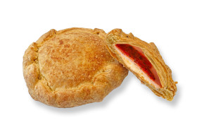 [00-01-133] Homemade puff pastry pie with Ham, Cheese & Sauce