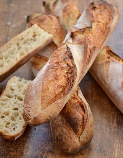 [BAK-BRE-018] Handmade White Baguettes For Sandwich 