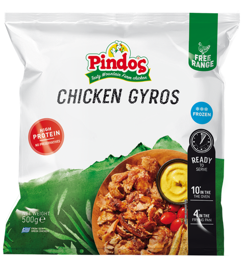 [2112054038] Pindos Chicken Gyros Precooked 500G