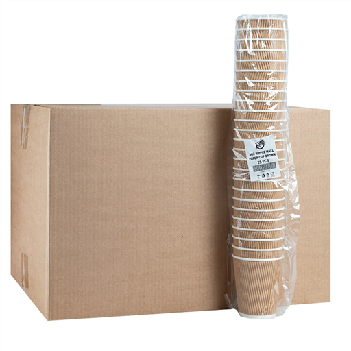 [KIN108] King pack Ripple Cups Brown 8oz