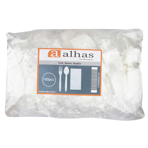 [ALH003] Extra Lux Takeaway Set Fork Spoon Napkin