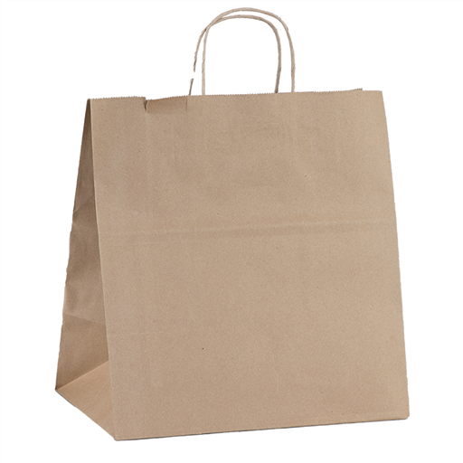 [EXT415] Extra Medium Twisted Brown Plain Bag (26X14X30)