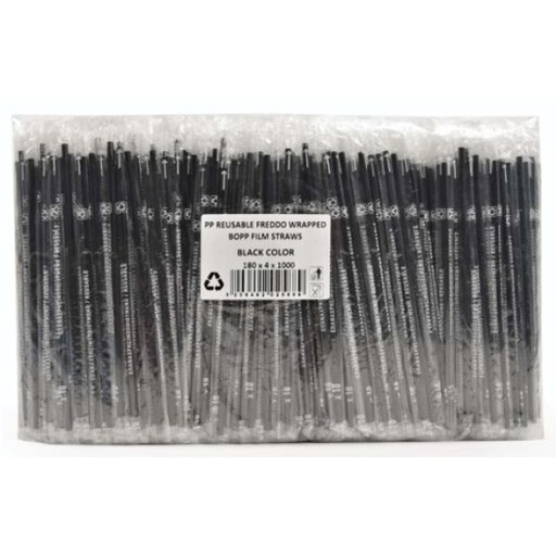 [5206492023120] Reusable Black Straight Straw 22cm 