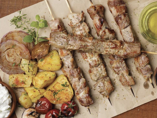 [05002] Pork Souvlaki Marinated Handmade 100G