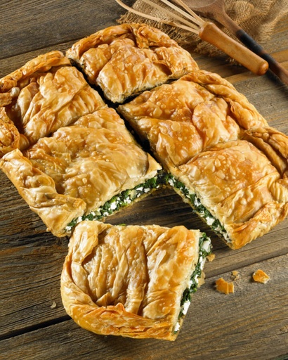 [BAK-PUF-050] Traditional Spinach & Feta Cheese Pie Handmade